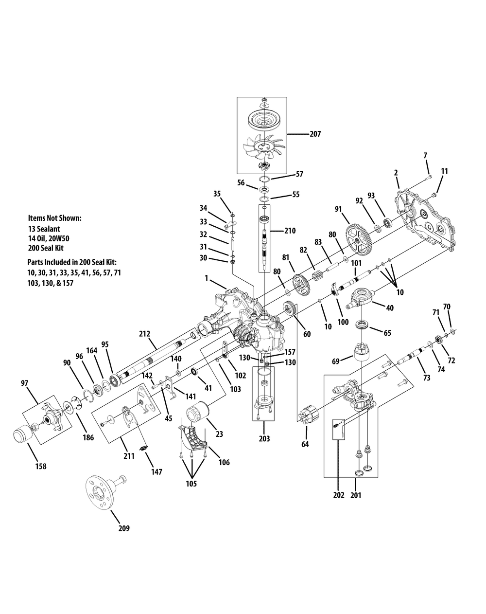 Transmission Rh 618-06016b Diagram and Parts List for Z-FORCELZ48 (53ATDAGB-53ATDAGB050)(2014) Cub Cadet Lawn Tractor